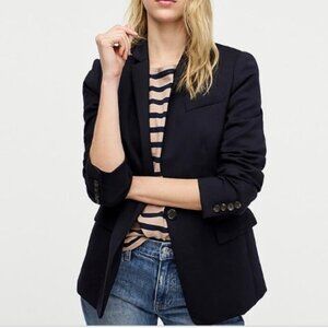 J.CREW Womens Regent Blazer Wool Black B0323‎ Size 00